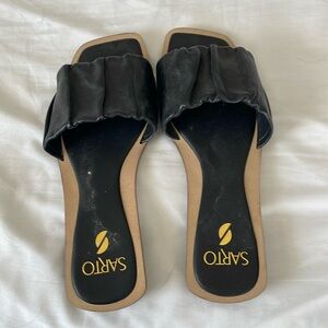 Franco Sarto black slides